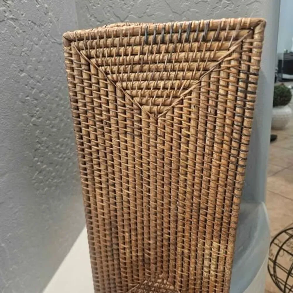 Woven Rattan Tiered Desk Organizer  Letter File